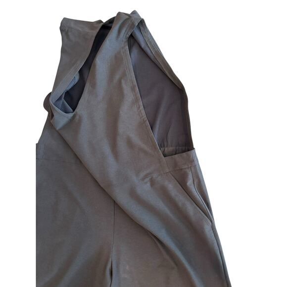 EILEEN FISHER V-NECK CROP JUMPSUIT GRAPHITE WASHABLE STRETCH CREPE NWOT SIZE XL - Picture 5 of 9